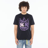 Cult Of Individuality - Heavyweight Short Sleeve Crew Neck Tee "Shattered Logo" in Black Cult Of Individuality