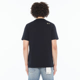 Cult Of Individuality - Heavyweight Short Sleeve Crew Neck Tee "Shattered Logo" in Black Cult Of Individuality
