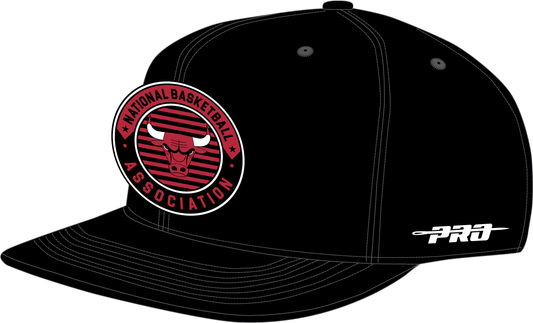 Pro Standard - Chicago Bulls Team Badge Wool Blend Pro Six Snapback - Black