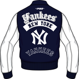 Pro Standard - Mlb New York Yankees Best Of Men's Leather Varsity Jacket - Navy Pro Standard