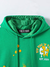 Vibe In Vogue - Motion Men Hoodie - Green / Yellow - BLVD