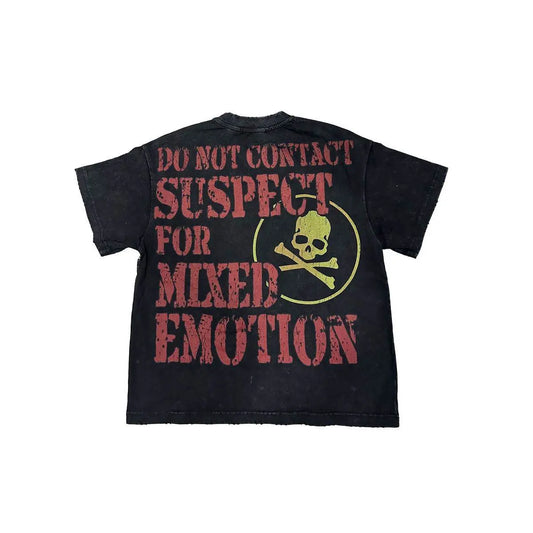 Mixed Emotion - Black 'Suspect' Tee - BLVD