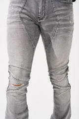 Serenede "NOCTIS" Stacked Jeans - Grey Serenede