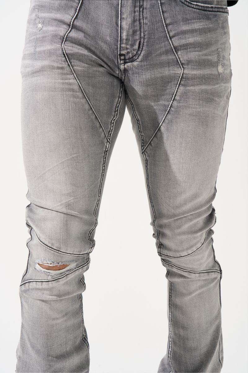 Serenede "NOCTIS" Stacked Jeans - Grey Serenede