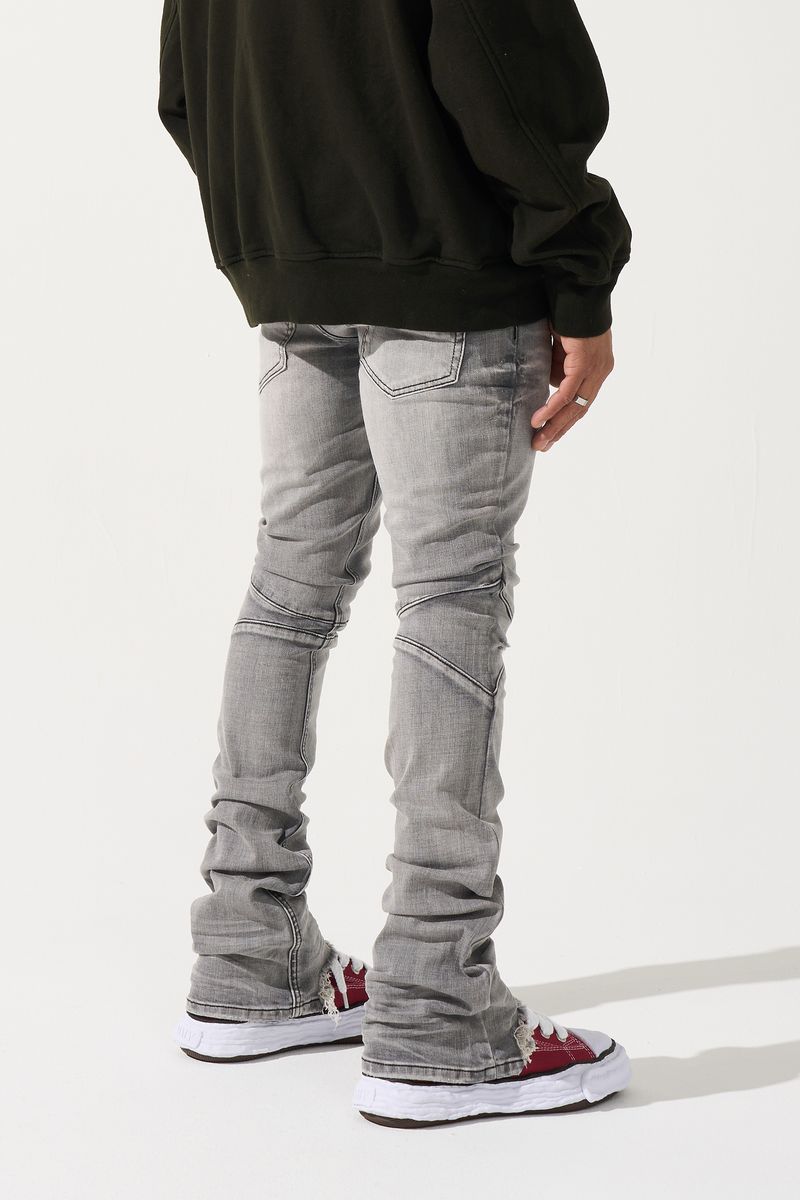 Serenede "NOCTIS" Stacked Jeans - Grey Serenede