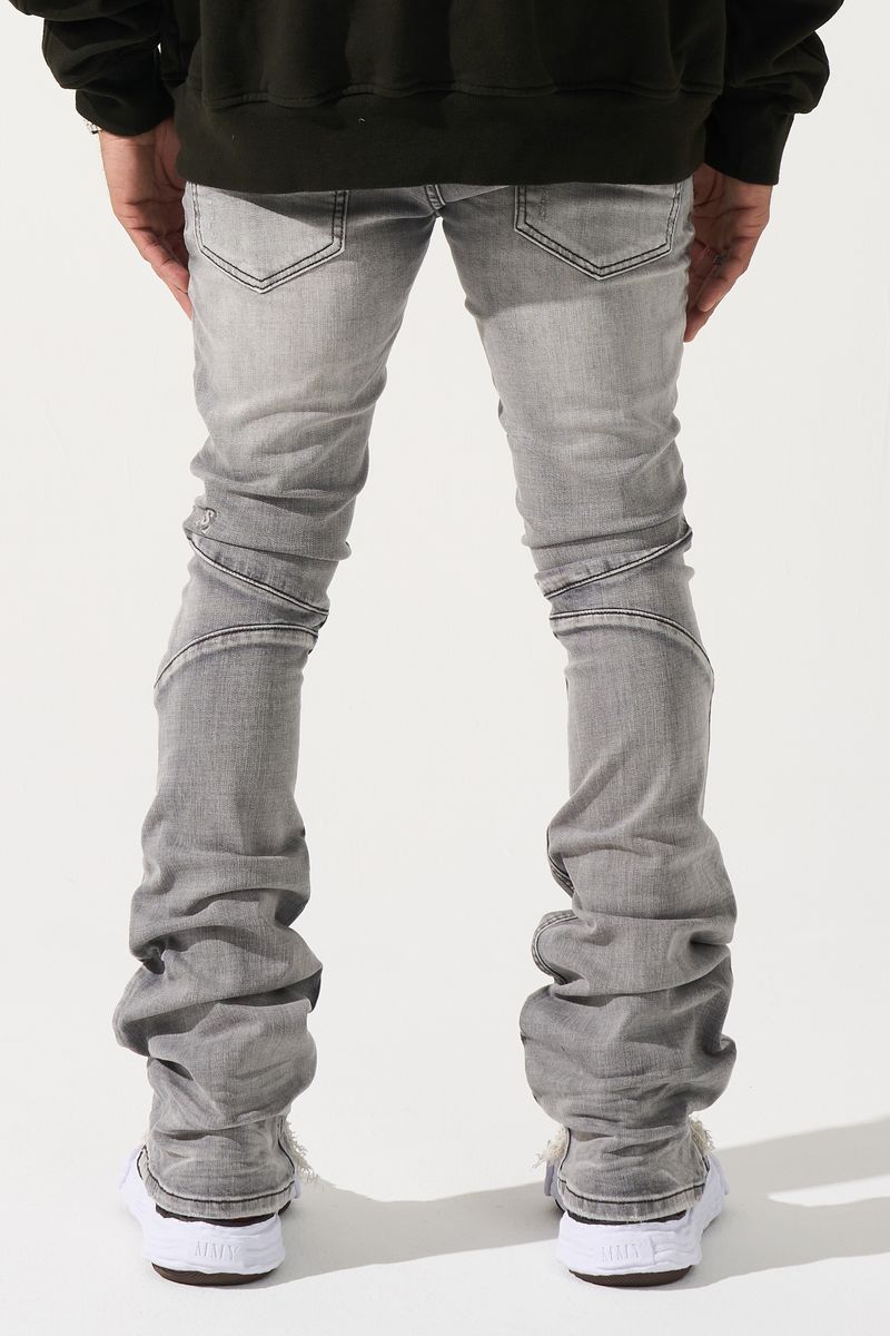 Serenede "NOCTIS" Stacked Jeans - Grey Serenede