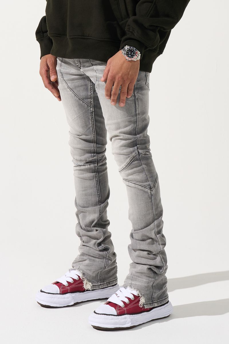 Serenede "NOCTIS" Stacked Jeans - Grey Serenede