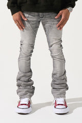 Serenede "NOCTIS" Stacked Jeans - Grey Serenede
