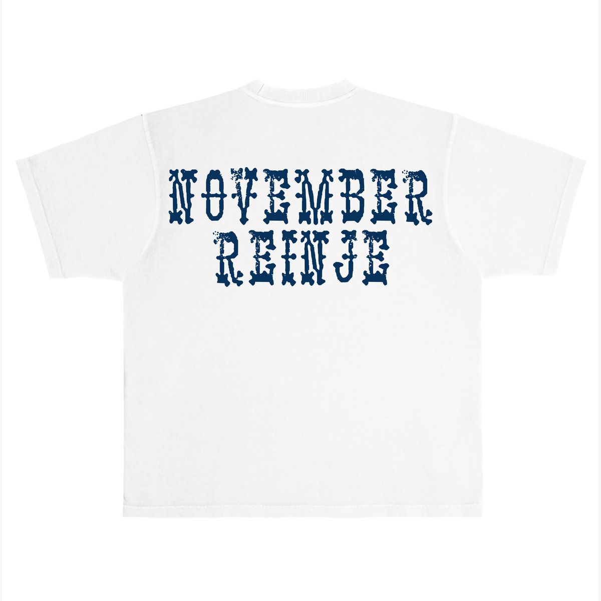 November Reine Black Hearts Shooting Range Heavyweight Tee White / Blue November Reine