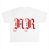 November Reine "Veil" Luxury Heavyweight Tee - White Red November Reine