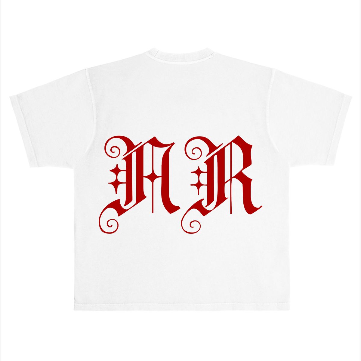 November Reine "Veil" Luxury Heavyweight Tee - White Red November Reine