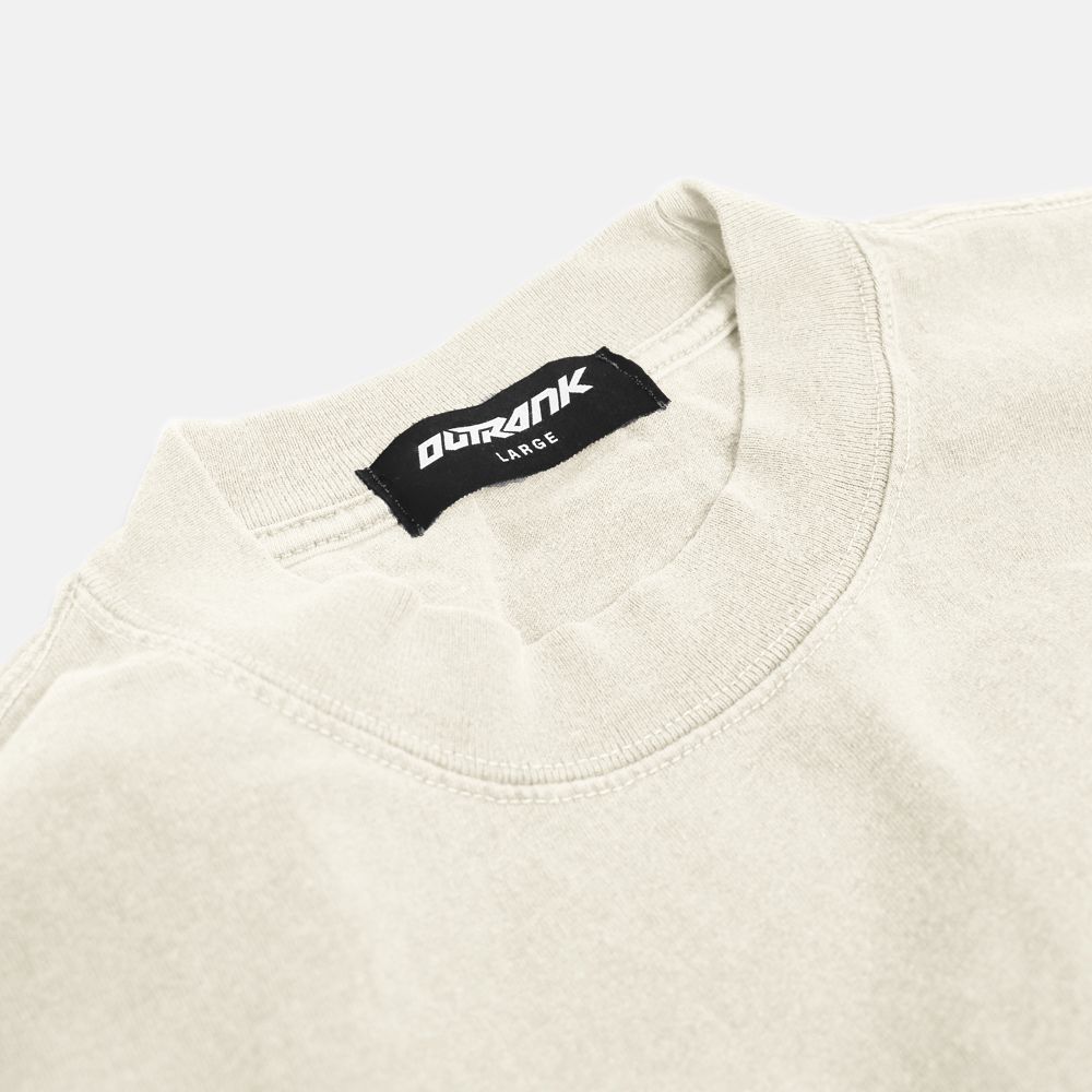 Outrank No Ones Puppet Ultra Heavyweight T-shirt - Cream Outrank