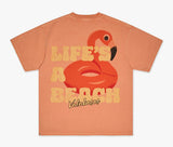 Valabasas -  "Lifes A Beach" Tee - Peach Valabasas
