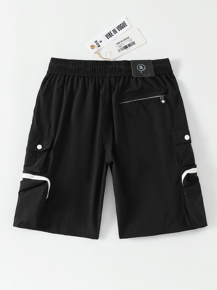 Vibe In Vogue - Men Cargo Shorts - Black