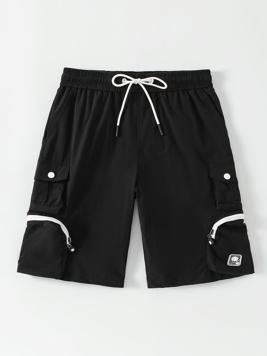 Vibe In Vogue - Men Cargo Shorts - Black