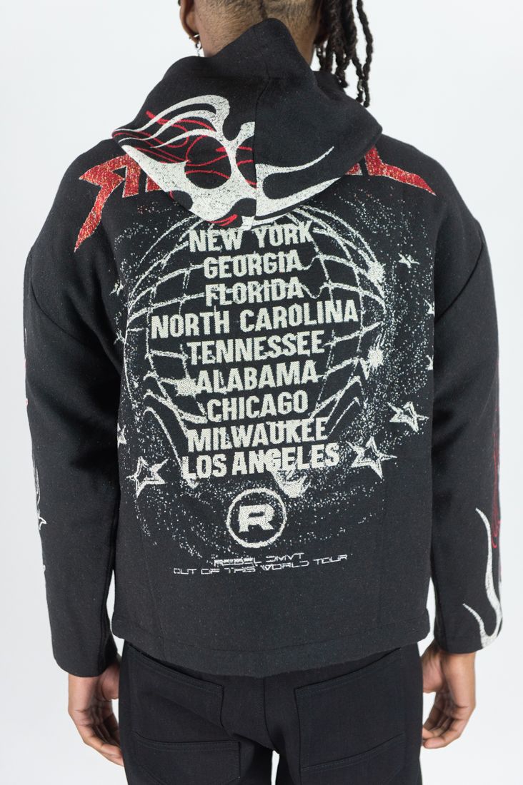 Rm - R.stone - Mad Dog Tapestry Hoodie - Black Rebel Minds