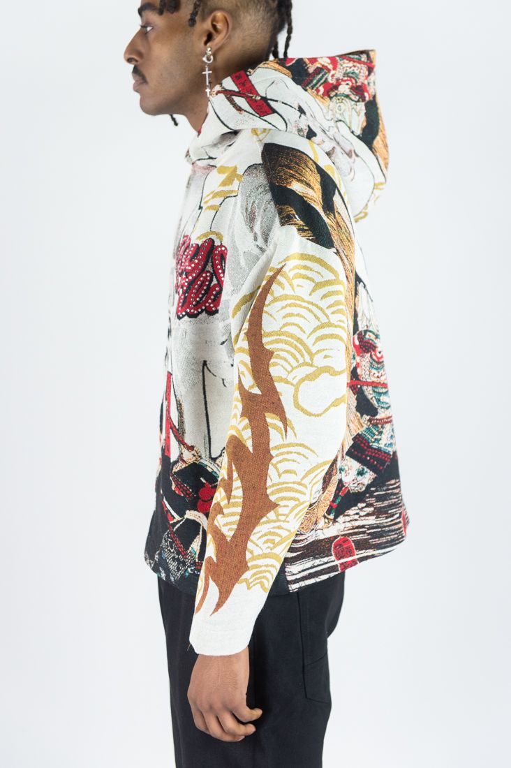 Rm - R.stone - Stay Wild Tapestry Hoodie - Cream