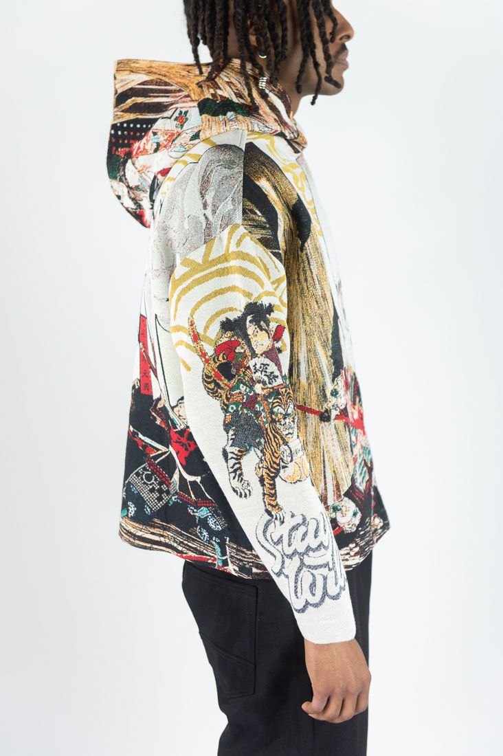 Rm - R.stone - Stay Wild Tapestry Hoodie - Cream