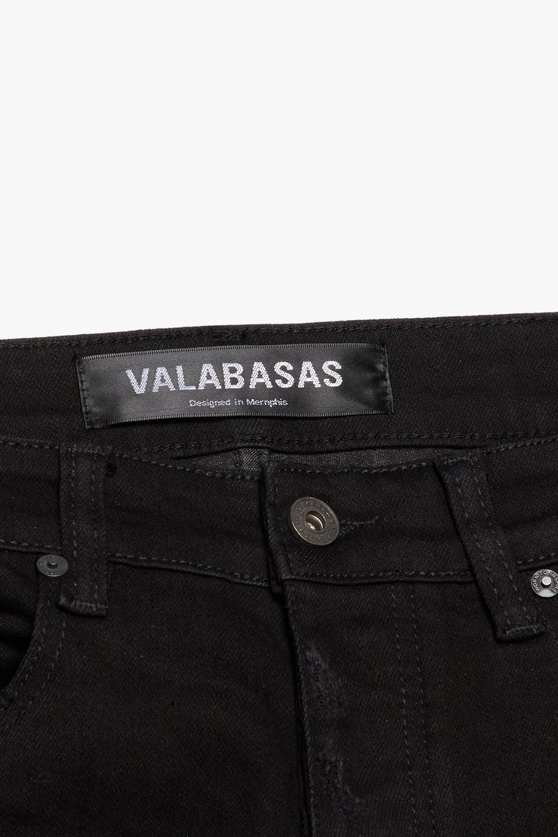 Valabasas - Wornfrost Black Skinny Denim Jean - Black Valabasas