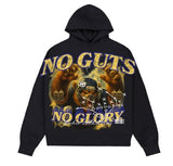 Roku - Glory Drop Shoulder Classic Boxy Fleece Hoodie - Black ROKU STUDIO