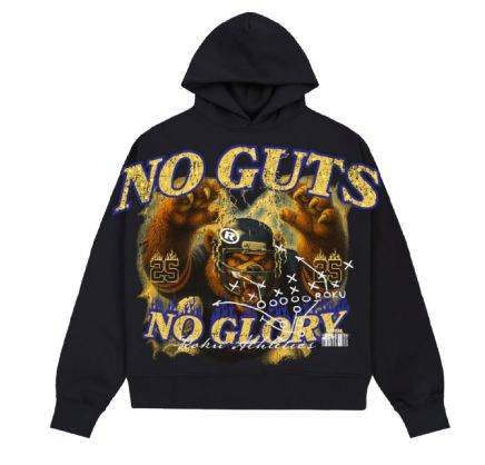 Roku - Glory Drop Shoulder Classic Boxy Fleece Hoodie - Black