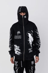Point Blank - Night Ninja Hoodie & Cargo Sweatpants W Print And Stud - Set POINT BLANK
