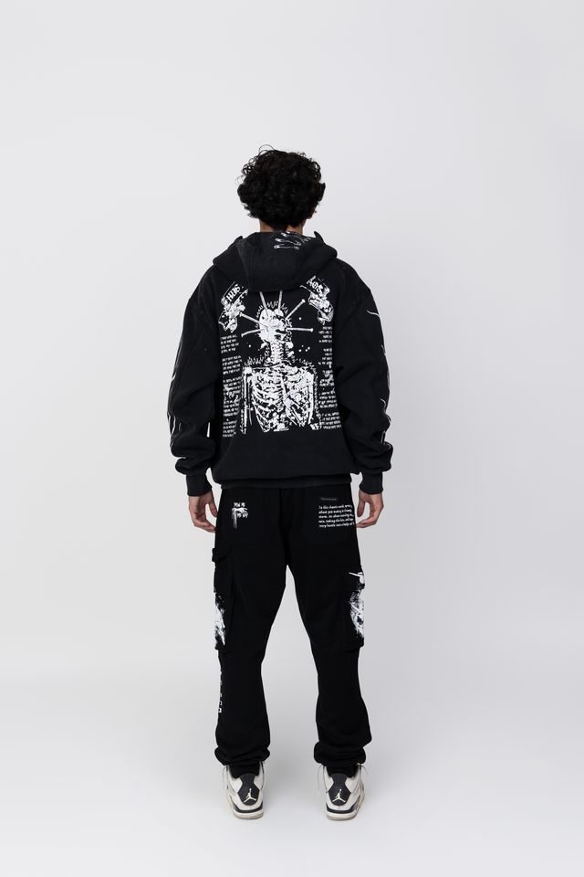Point Blank - Night Ninja Hoodie & Cargo Sweatpants W Print And Stud - Set POINT BLANK