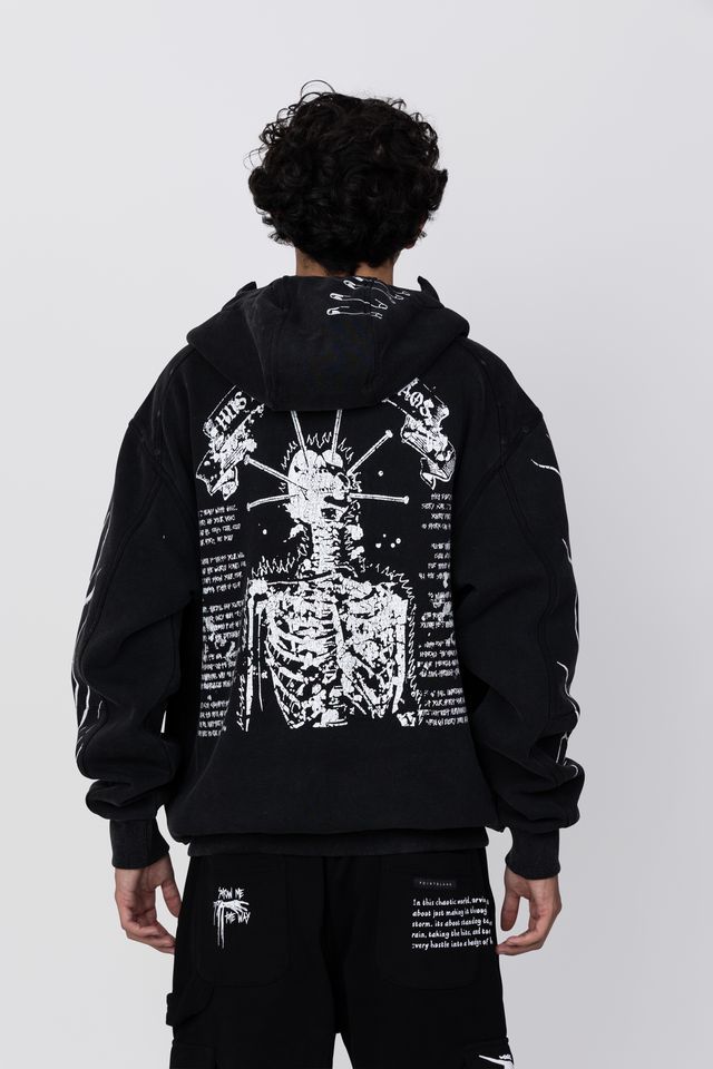 Point Blank - Night Ninja Hoodie & Cargo Sweatpants W Print And Stud - Set POINT BLANK