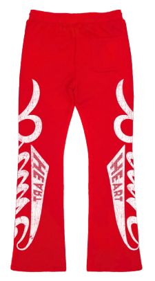 Roku - Men's Brave Heart Boxy Fleece Hoodie & Flare Sweatpants Set - Red ROKU STUDIO
