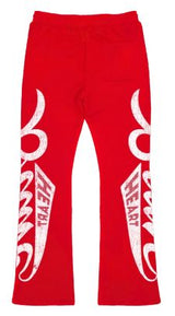 Roku - Men's Brave Heart Boxy Fleece Hoodie & Flare Sweatpants Set - Red ROKU STUDIO