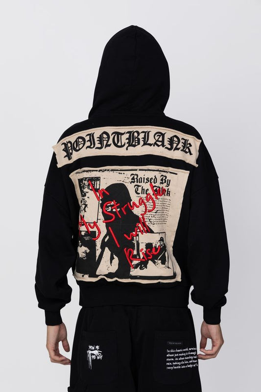 Point Blank - I Rise Zip Up Hoodie - Black POINT BLANK