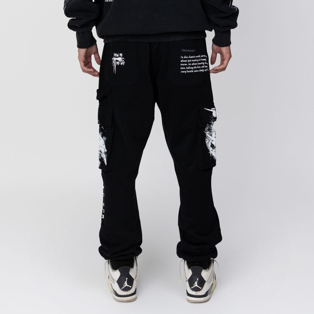 Point Blank - Night Ninja Hoodie & Cargo Sweatpants W Print And Stud - Set POINT BLANK