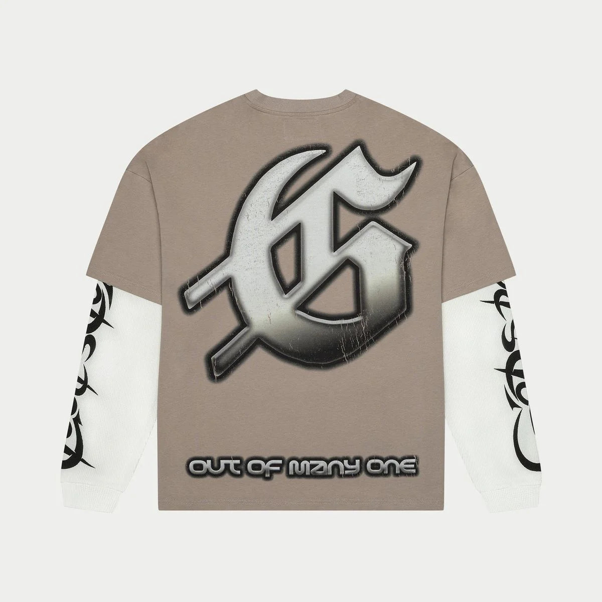 Godspeed - Sunken Liberty 2 Layered L/S Tee - Stone Grey Godspeed