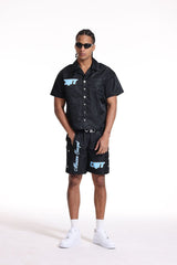 Concept - Maison Concept Shirt & Short  Set - Black Blue