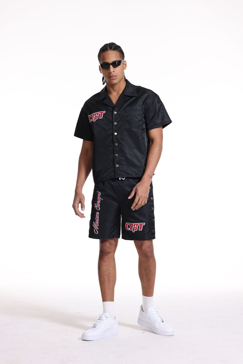 Concept - Maison Concept Shirt & Short  Set - Black Red