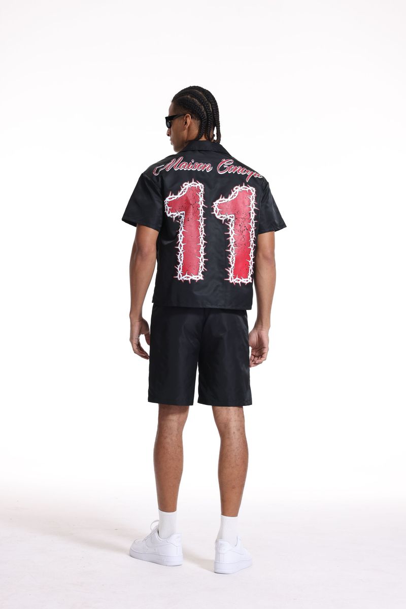 Concept - Maison Concept Shirt & Short  Set - Black Red