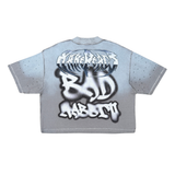 Rare Peace - Black Panther Tee W/ Clear Rhinestones - Grey