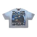 Rare Peace - Black Panther Tee W/ Clear Rhinestones - Grey