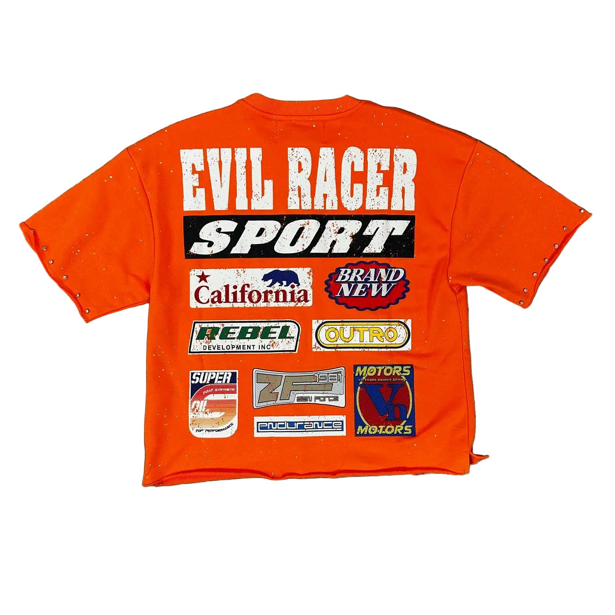 Bkys - Men's "Evil Racer" F-terry Cropped T-shirt