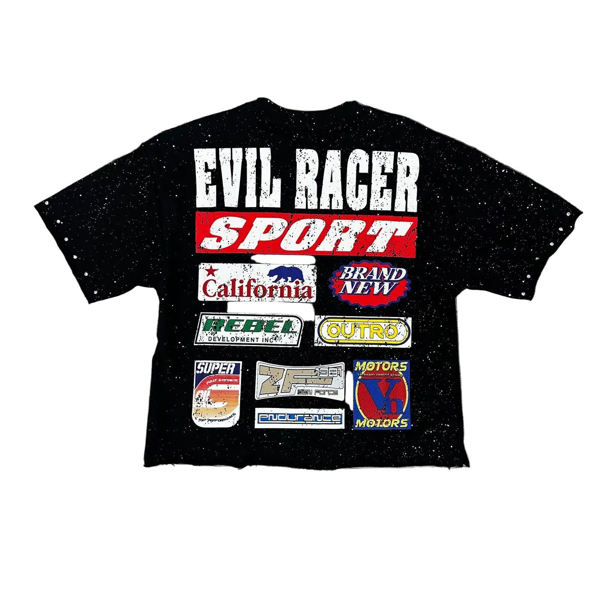 Bkys - Men's "Evil Racer" F-terry Cropped T-shirt
