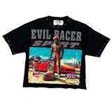Bkys - Men's "Evil Racer" F-terry Cropped T-shirt