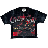 Bkys - Men's "Crash Out" F-terry Cropped T-shirt - Black