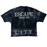 Bkys - Men's "Crash Out" F-terry Cropped T-shirt - Black