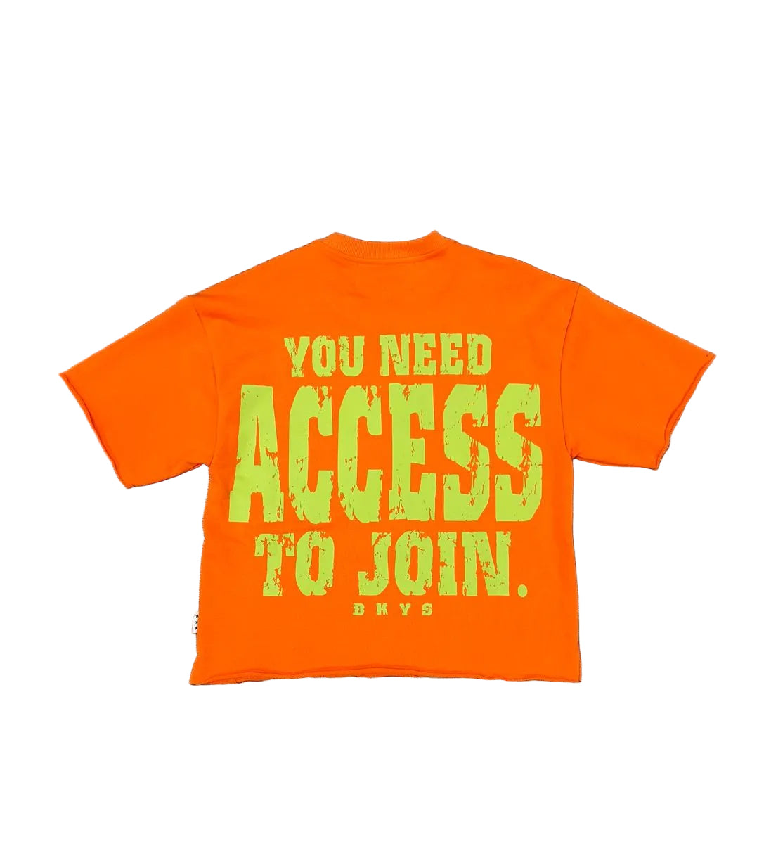 Bkys -"Money Talks" F-terry Cropped Tee - Orange