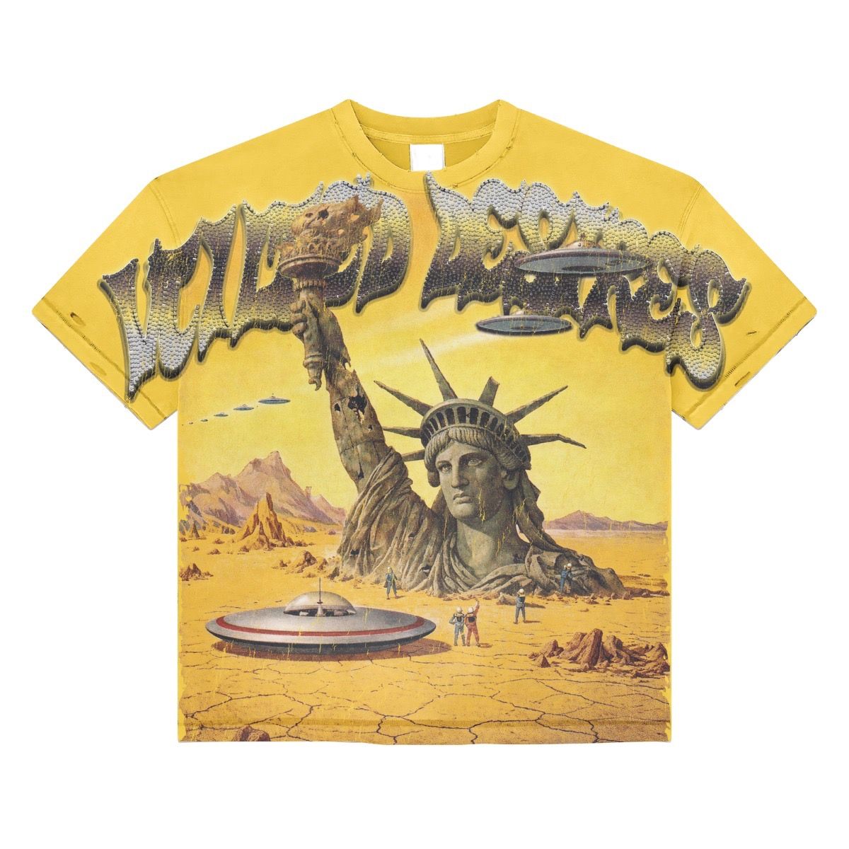 Vtilted - Dune Yellow Wash Tee - No Stones