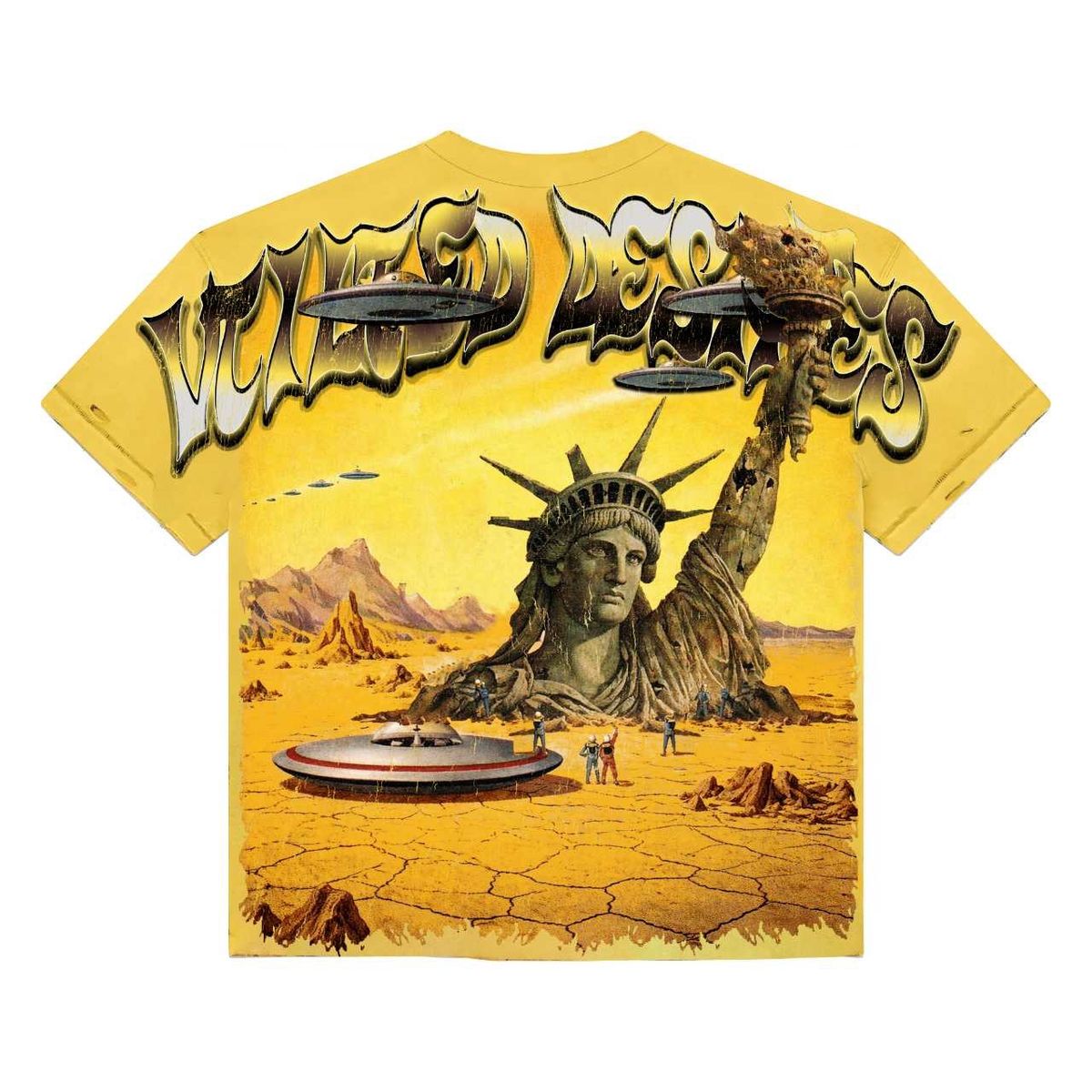 Vtilted - Dune Yellow Wash Tee - No Stones