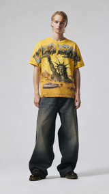 Vtilted - Dune Yellow Wash Tee - No Stones