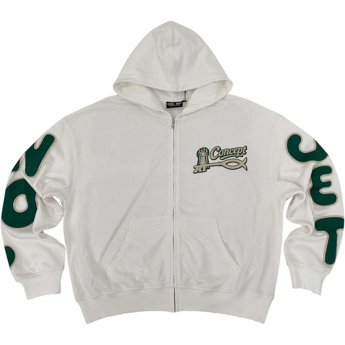 Concept - "Faith" ZIP Up Hoodie - White Green