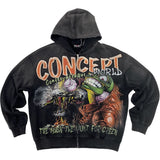 Concept - "Contre" ZIP Up Hoodie - Black