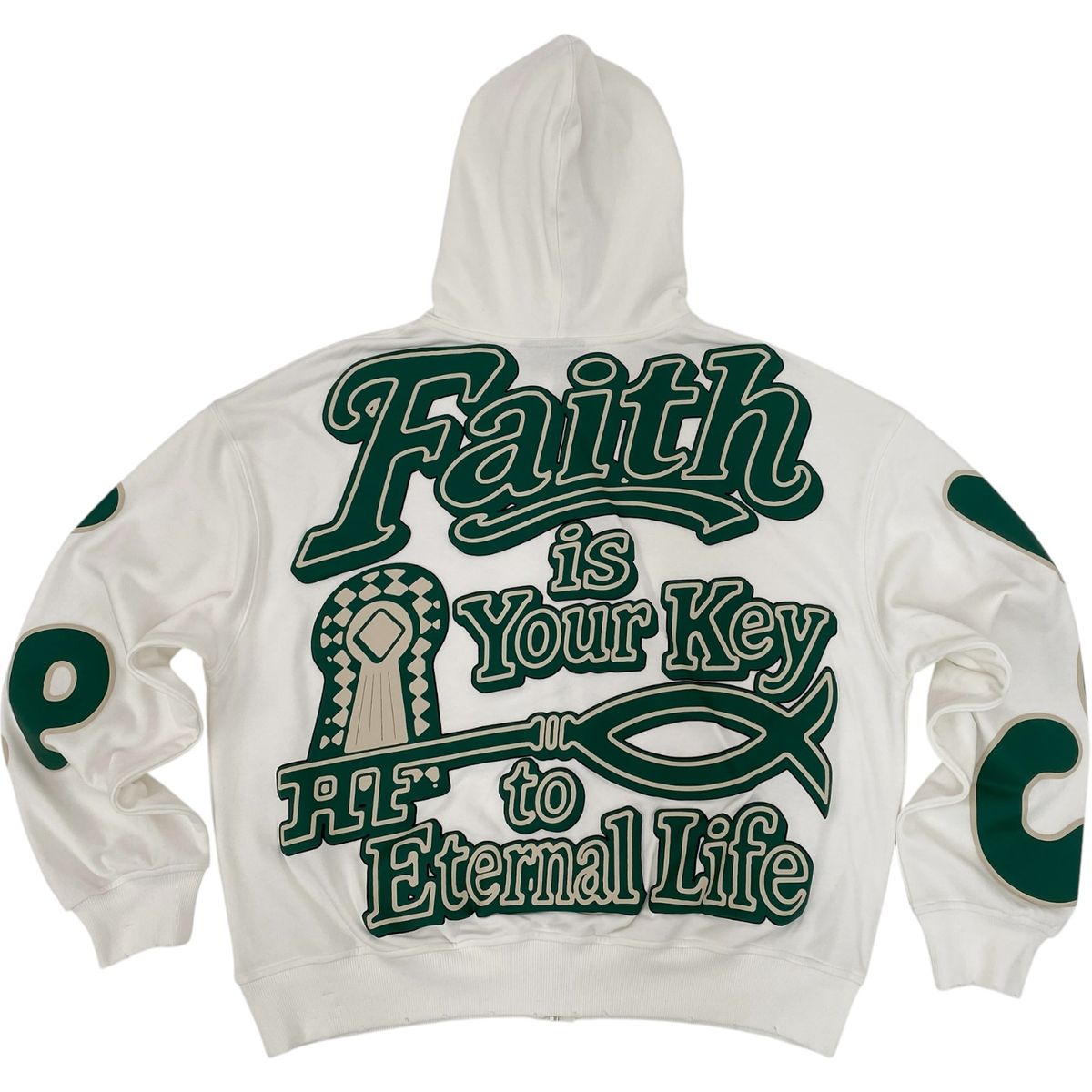 Concept - "Faith" ZIP Up Hoodie - White Green